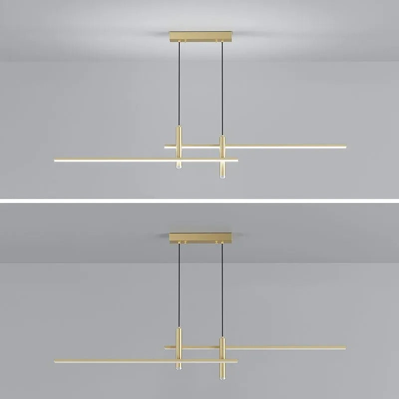 Gold Metal Pendant Light Modern Accent