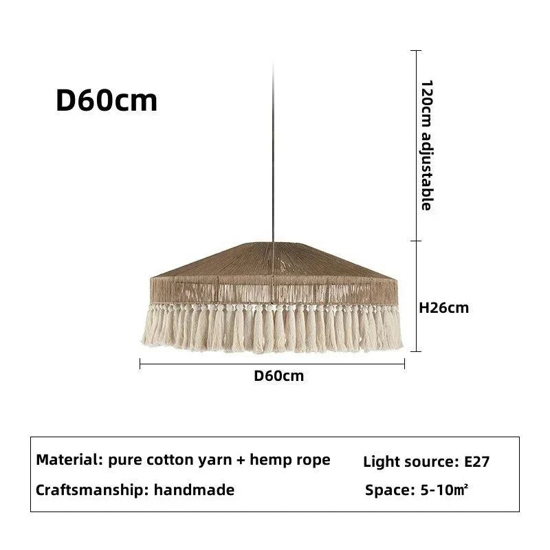 Dimension card for the 60 cm jute pendant light