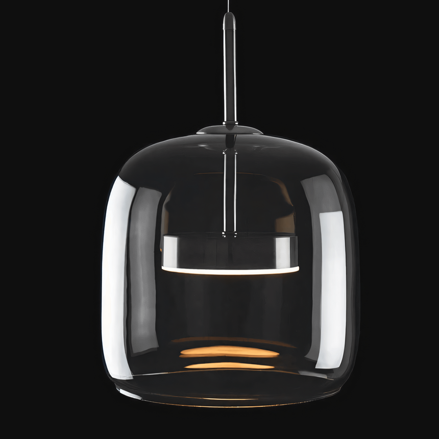 Minimalist glass pendant light for dining nook