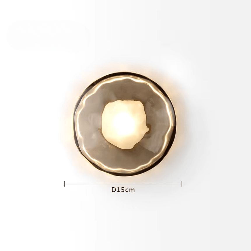 Glass shade sconce for transitional decor