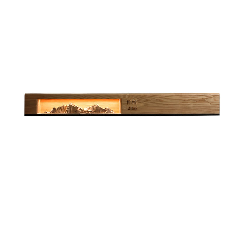 Light wood panel seen at an angle, showing the shallow depth on the wall