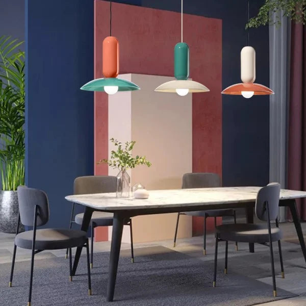 Solare pendant lamp close-up round shape detail