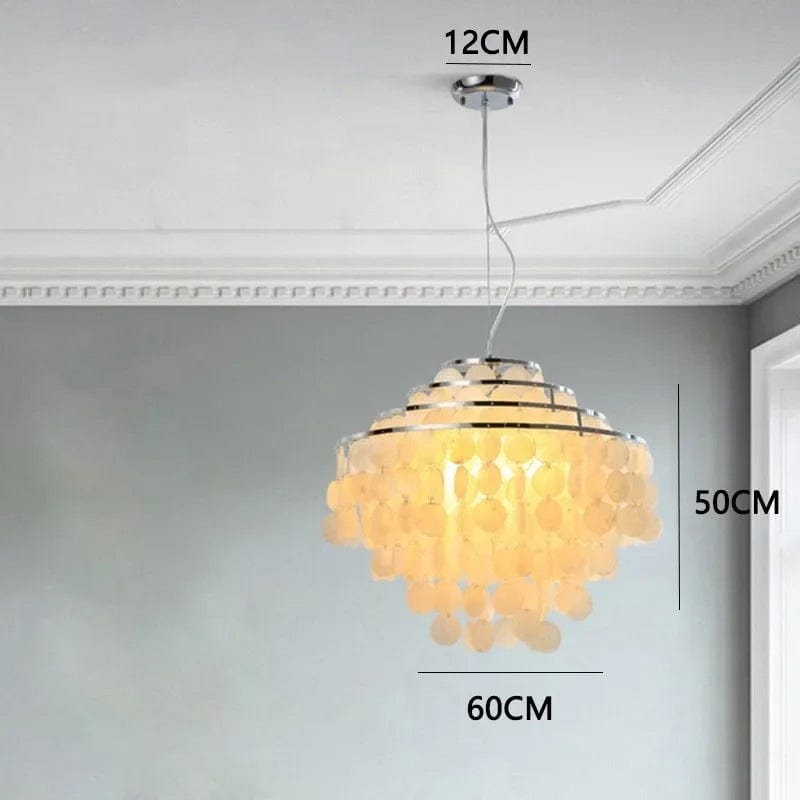 sculptural pendant lamp for living spaces