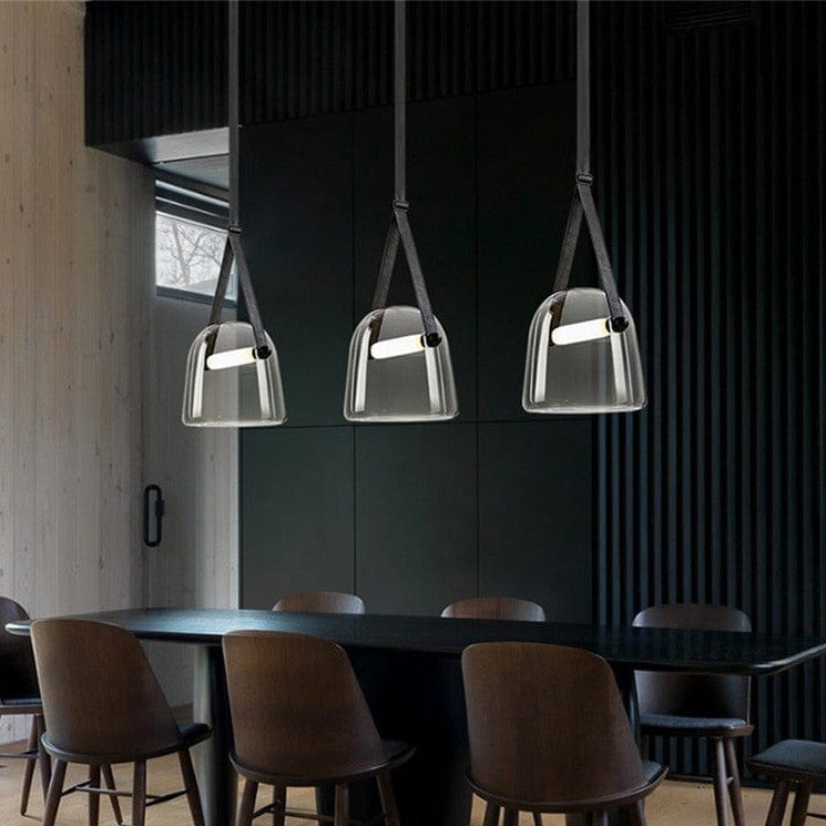 Kirrea Glass Belt Light – Minimalist Pendant Light