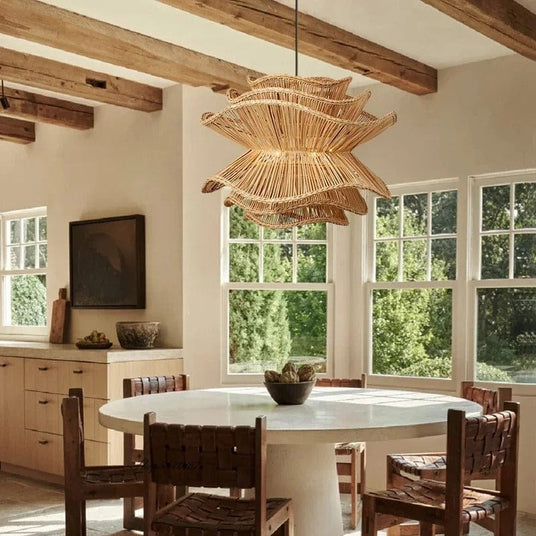 natural material ceiling light fixture