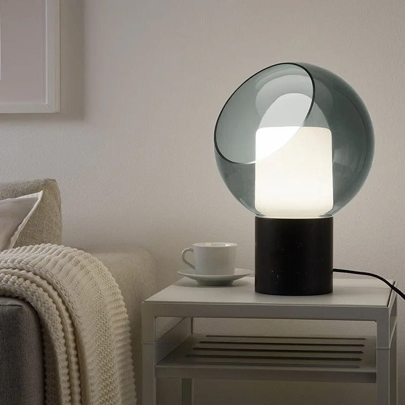 Contemporary glass dome light fixture