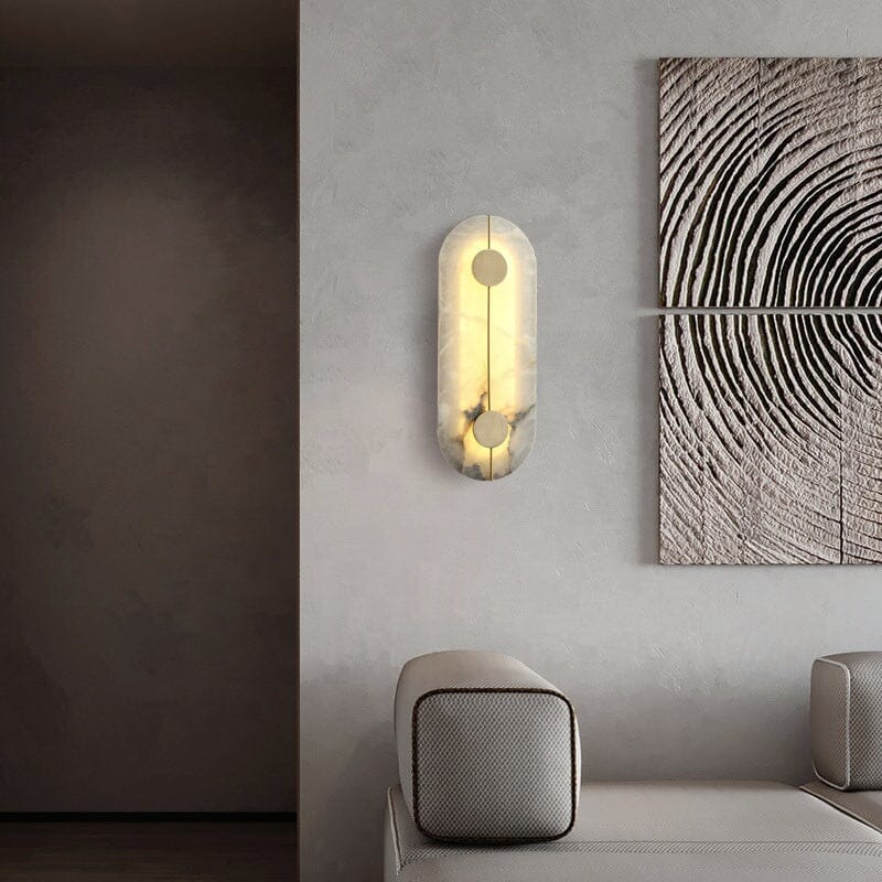 Hallway light fixture with brass accents