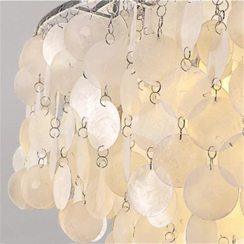 contemporary coastal chandelier accent