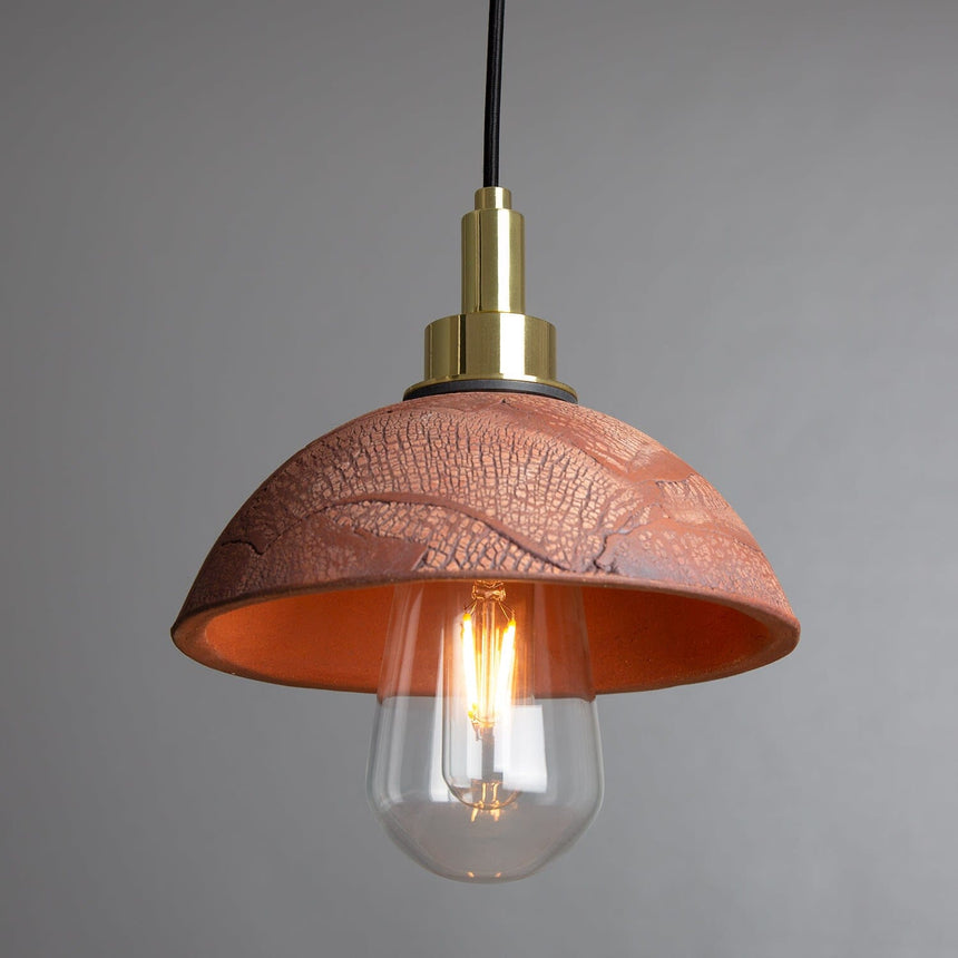 Ceramic dome pendant light - IP44 waterproof rating
