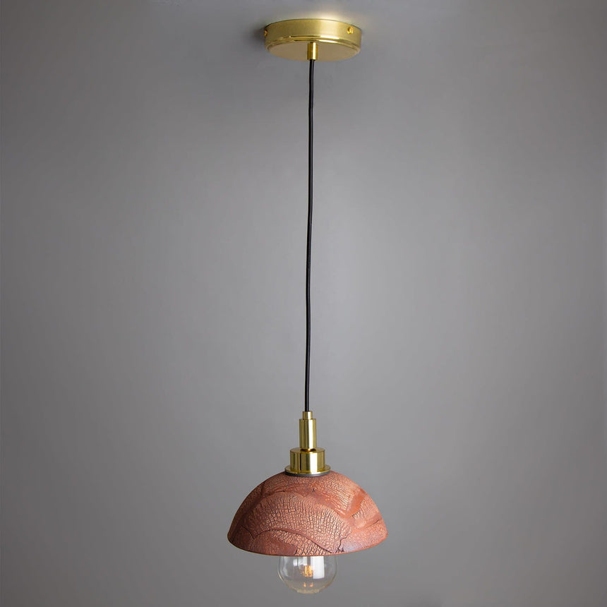 Ceramic dome pendant light - 20 cm dome silhouette