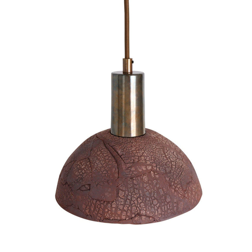 Ceramic dome pendant light additional angle view