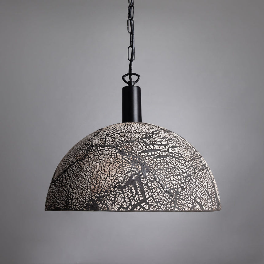 Handcrafted Ceramic Pendant Lamp with Brass Holder