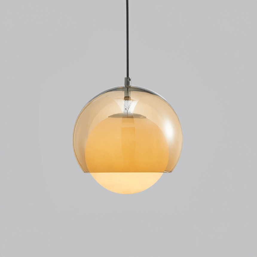 LumaNova Milky Glass Globe Pendant Light for kitchen island - OpalDwell