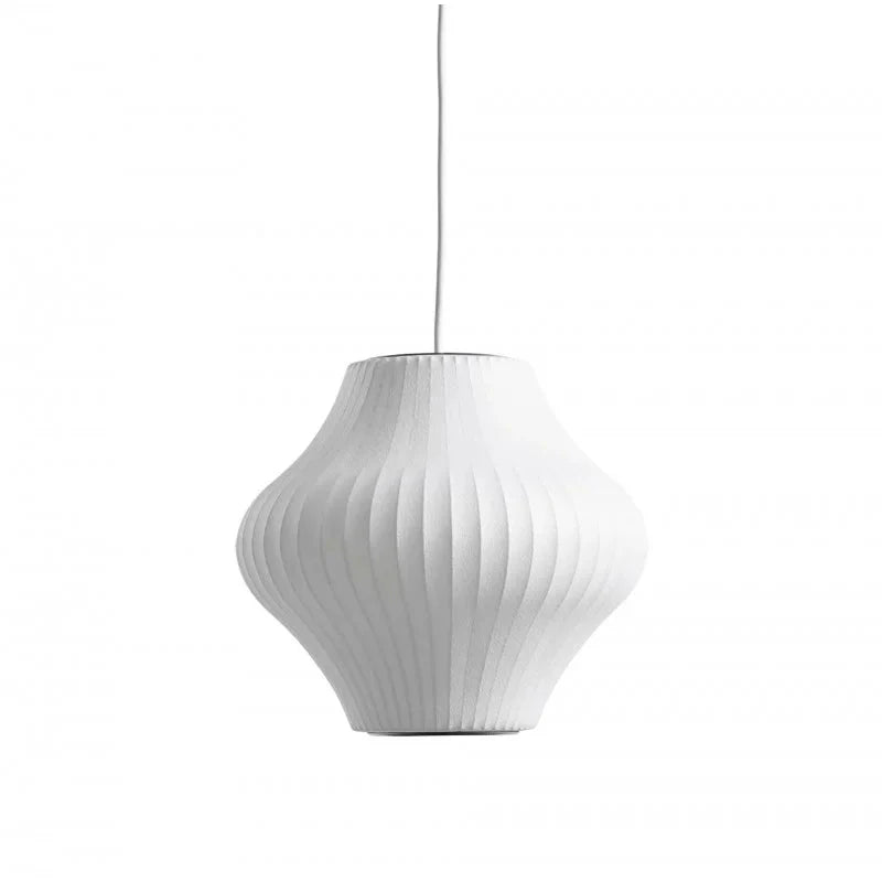 Silk and Steel Pendant Lamp Side View