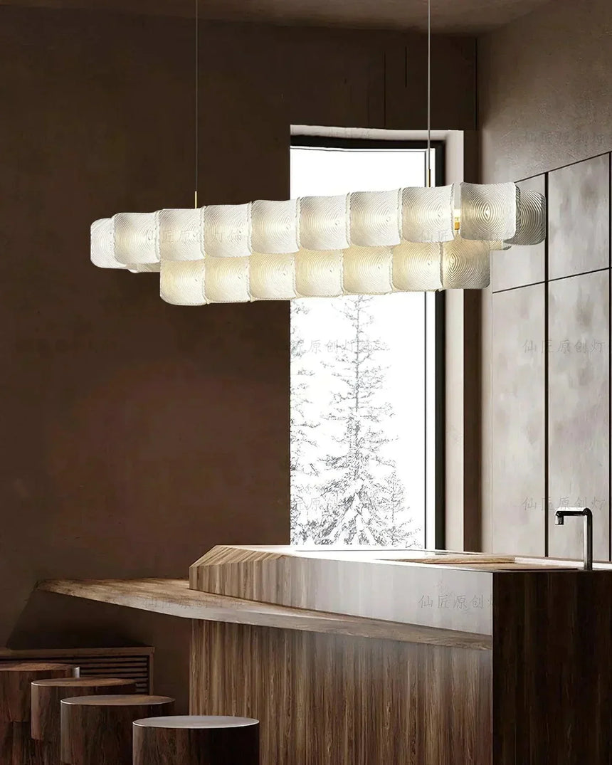 Rattan Chandelier LED Warm Ambient Glow Design