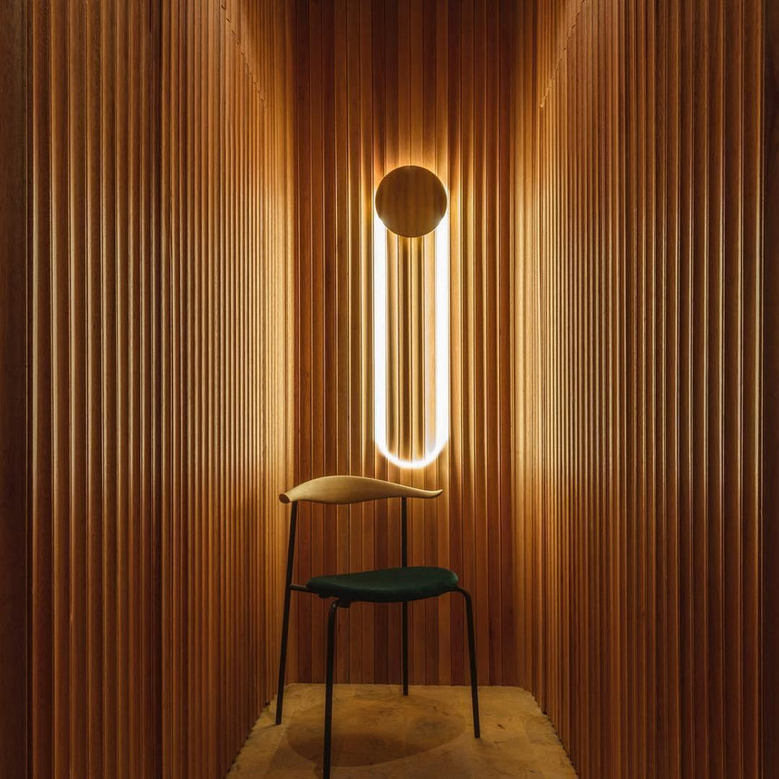 Warm glow wall sconce for living room