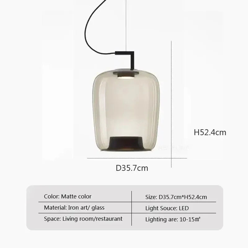 Dimension card for the 35.7 cm shade in smoky white