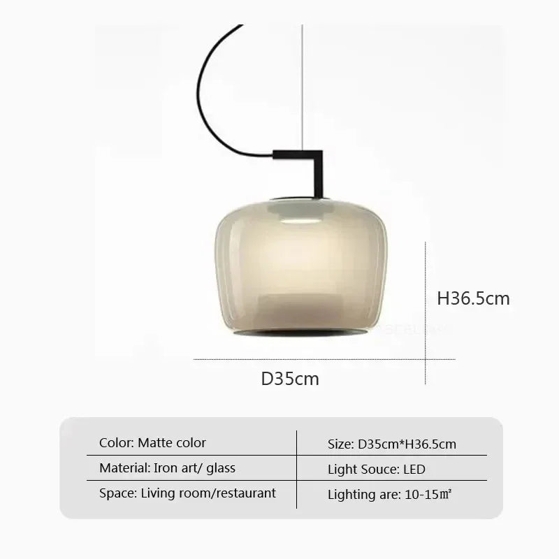 Dimension card for the 35 cm shade in smoky white