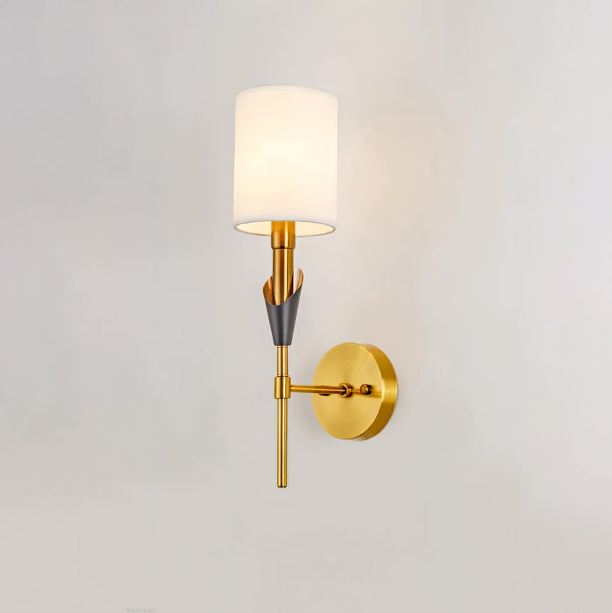 Brushed Nickel Metal Finish Wall Lamp Design Detail | OroDwell