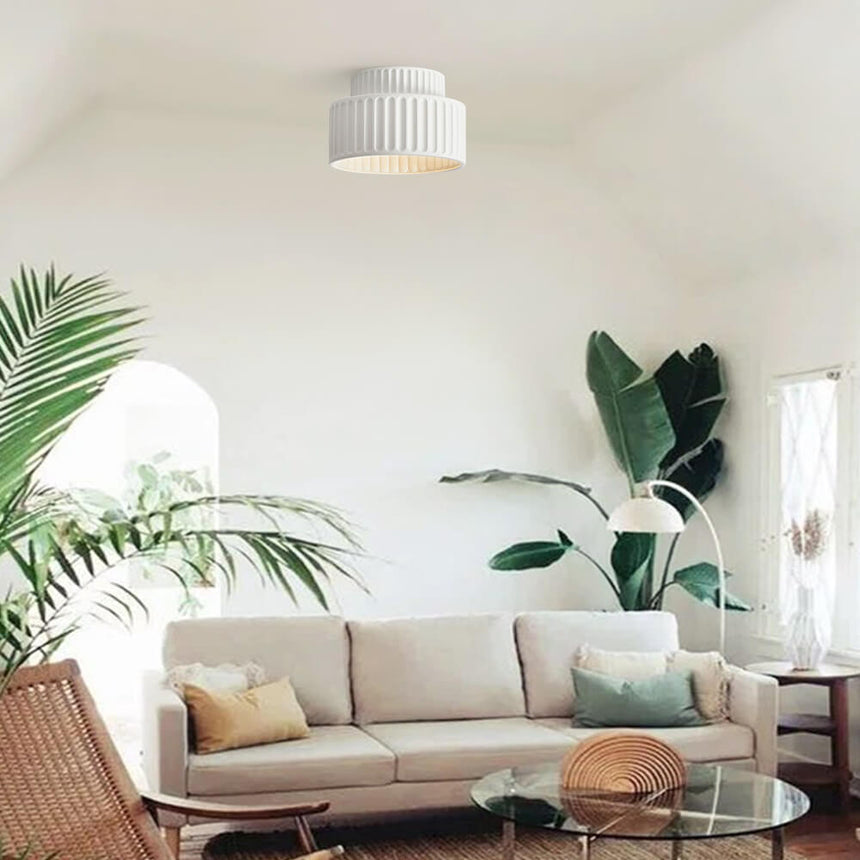 Drum Semi-Flush Ceiling Light for Contemporary Homes