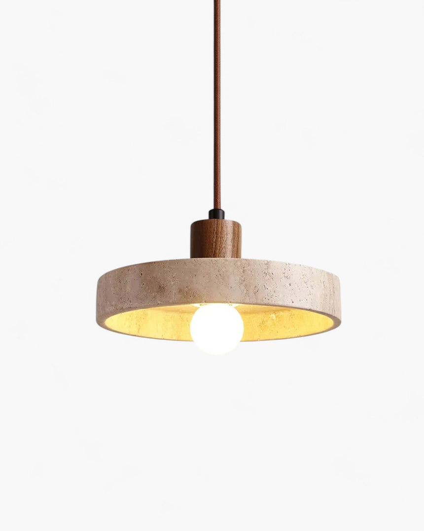 Nolare Travertine Pendant Light stone-look finish - OpalDwell