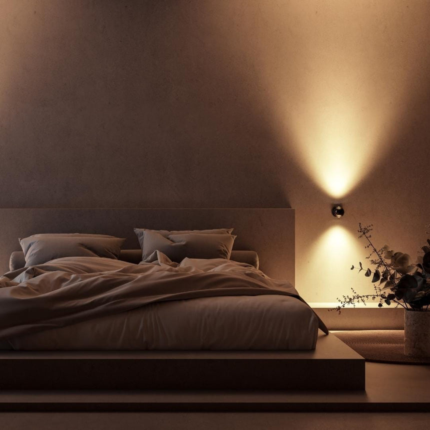 Orbilo Glass Wall Lamp dimensions and design detail | OroDwell