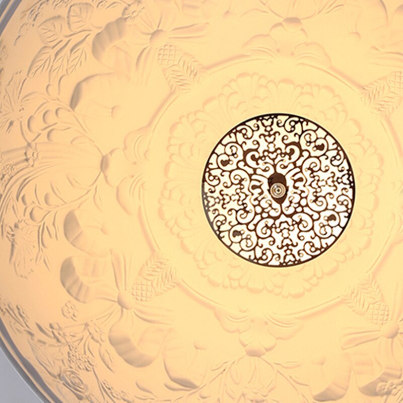 Crystal flush mount light casting soft downward glow