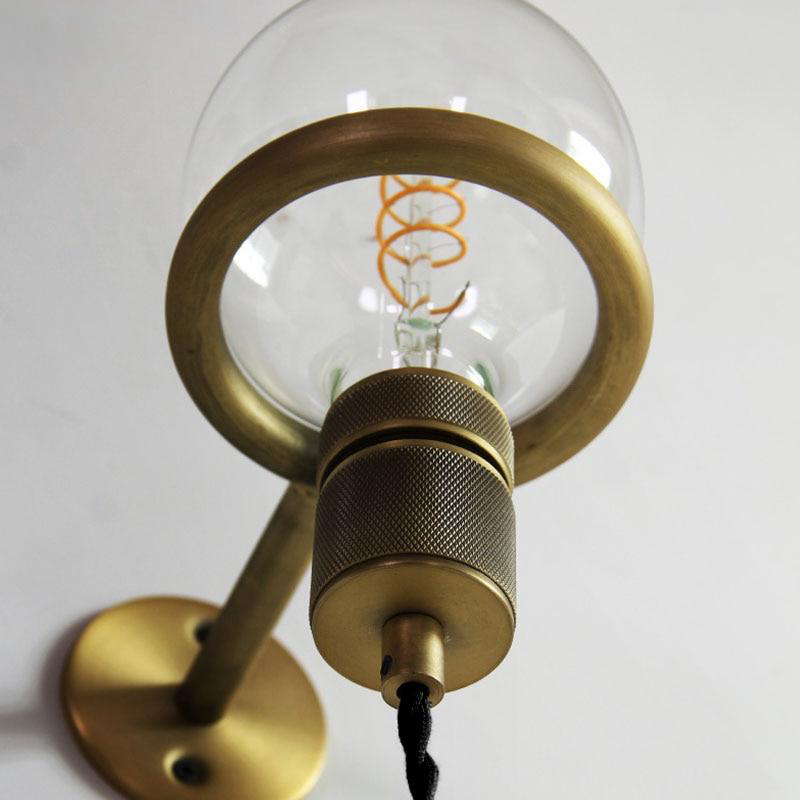Bedroom accent light with copper finish