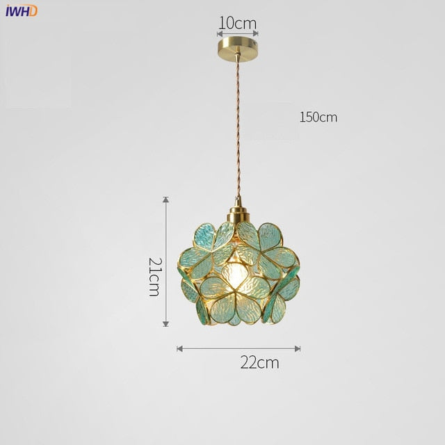 Floral Glass Pendant Light Soft Ambient Glow