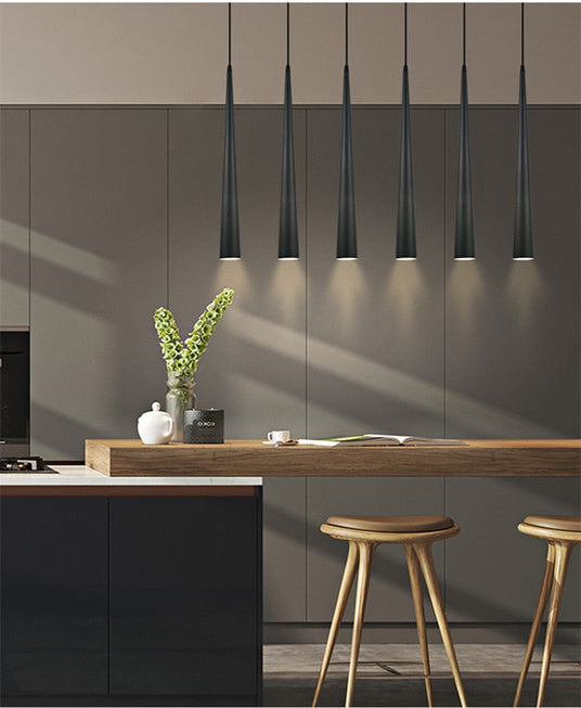 Aluminum Pendant Light LED Cone Design for Living Room