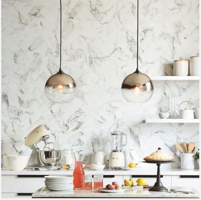 Aurell Glass Chandelier close-up – globe design | OroDwell