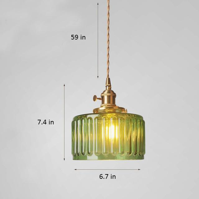 Hinata Brass Pendant Light close-up – square design – view 19 | OroDwell