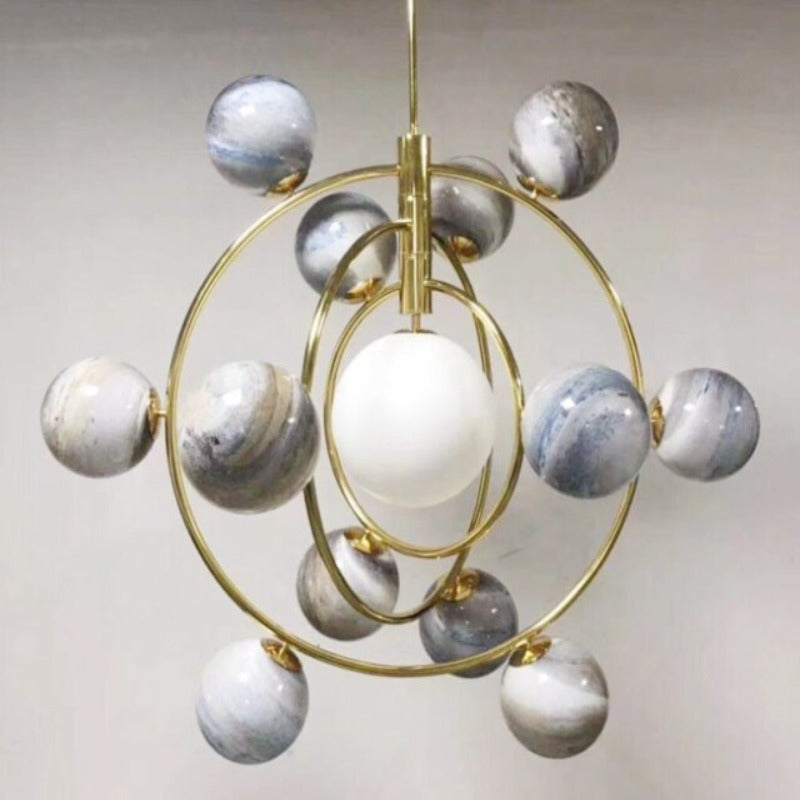 LumiSphere Designer Planet Chandelier - Home Decor Accent
