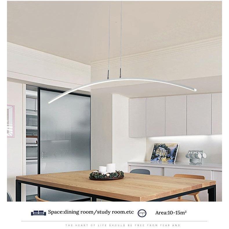 Scandinavian Arc Chandelier Height-Adjustable Rod Detail