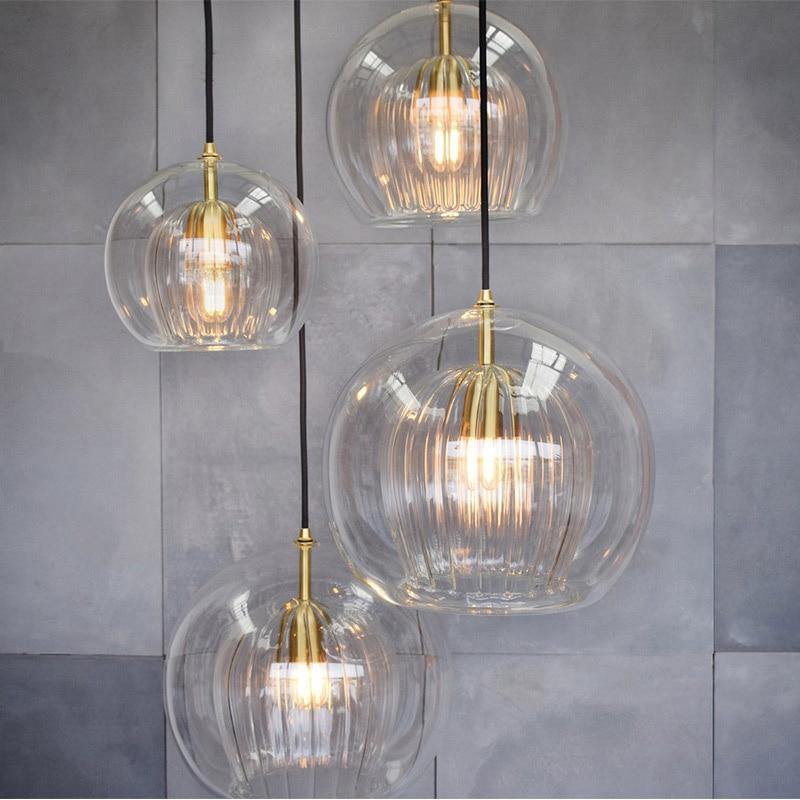 Lumo Clear Double-Glass Pendant Light for Kitchen