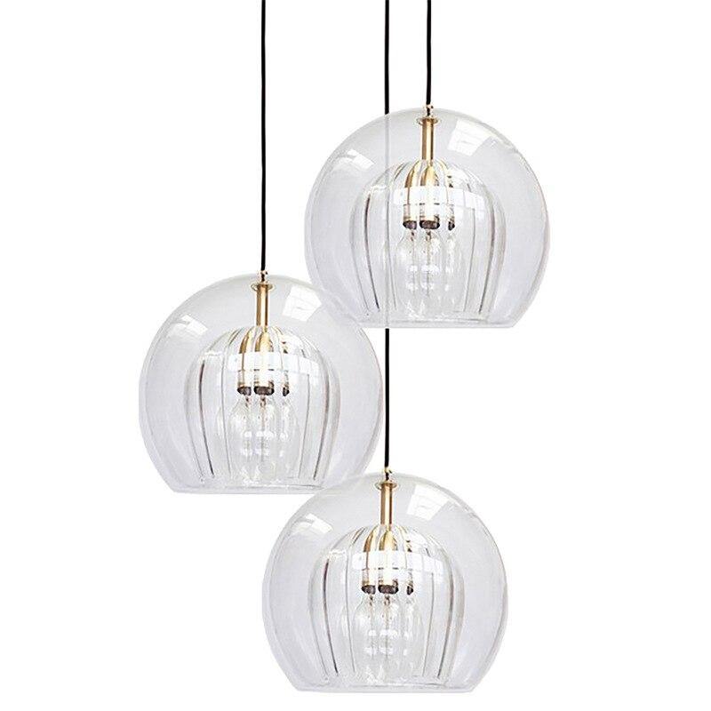 Glass Pendant Light LED Square Design for Dining Room