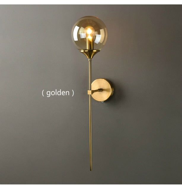 Orb wall lamp with soft ambient glow