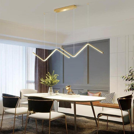 Geometric Black Chandelier close-up – geometric triangle dimmable design | OroDwell