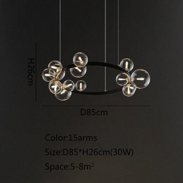 Chandelier with Warm Glow Lighting for Living Room