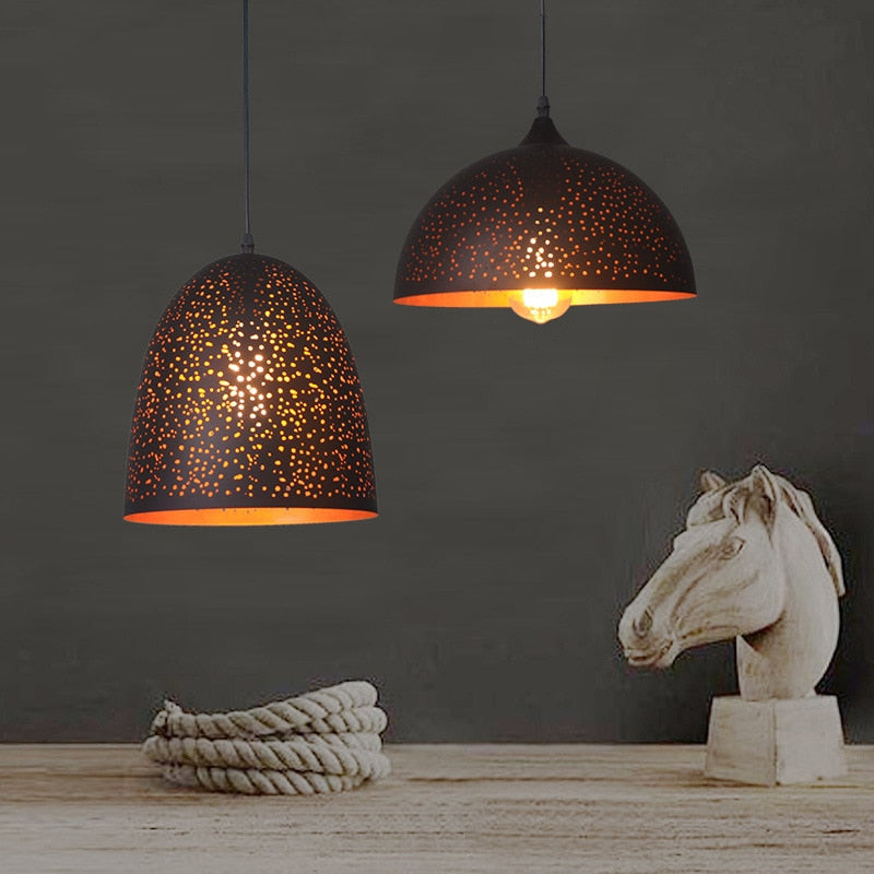 Black finish pendant light for modern homes