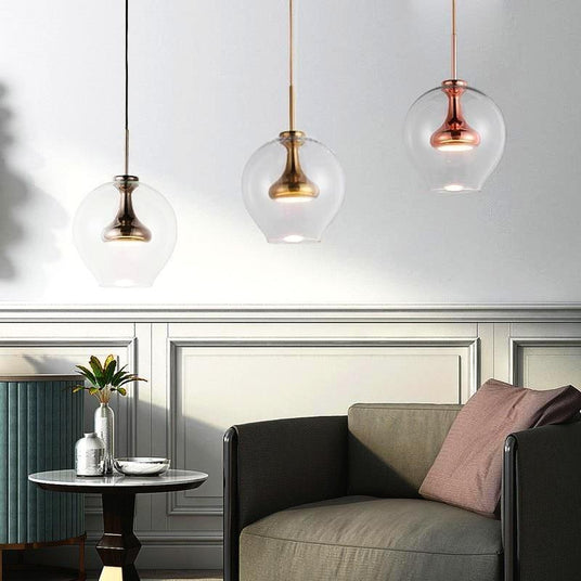 Modern Glass Pendant Light for Ceiling Mount Installation