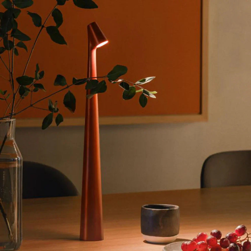 Table lamp charging via USB detail view