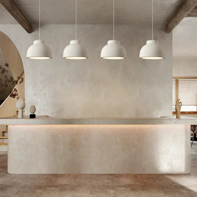 Row of textured domes above a kitchen counter