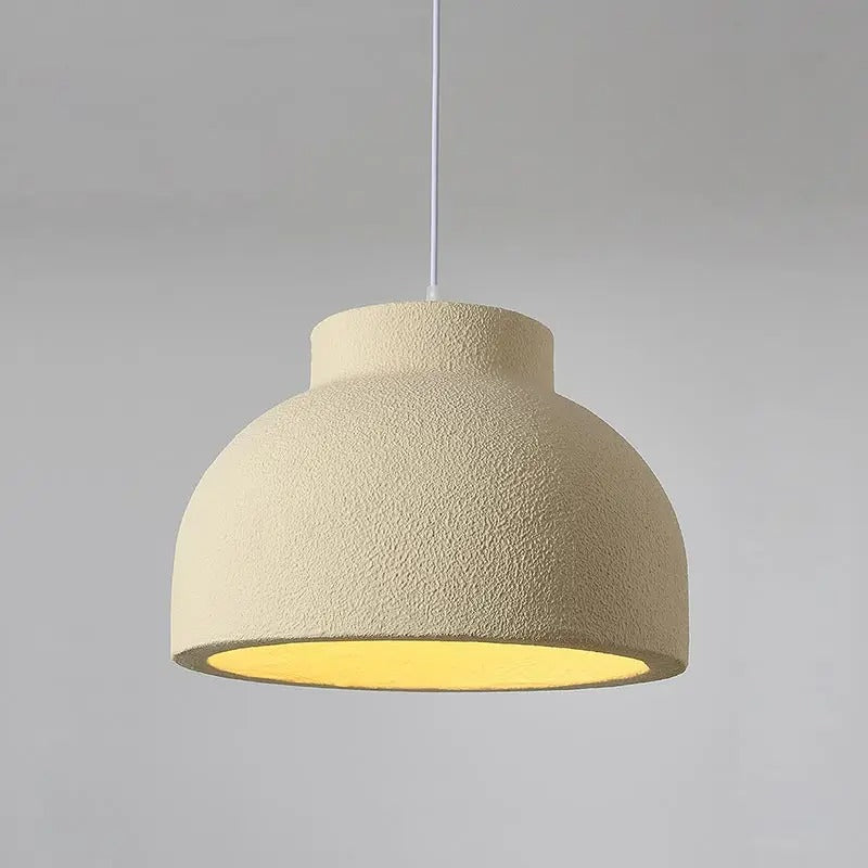 Golden sand textured dome lit from inside