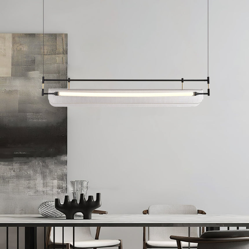 NovaLine Chandelier – Fluted Acrylic Shade Design