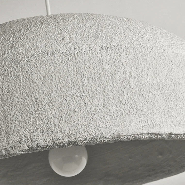 Close view of the rough matte texture on the molded dome shade