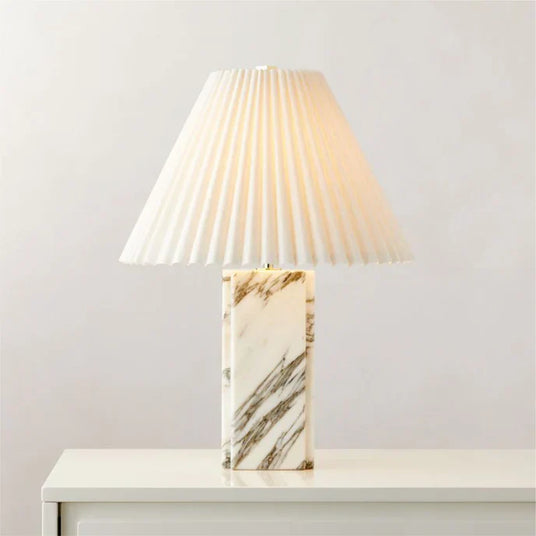 Luxury Marble Table Lamp for Bedroom Decor