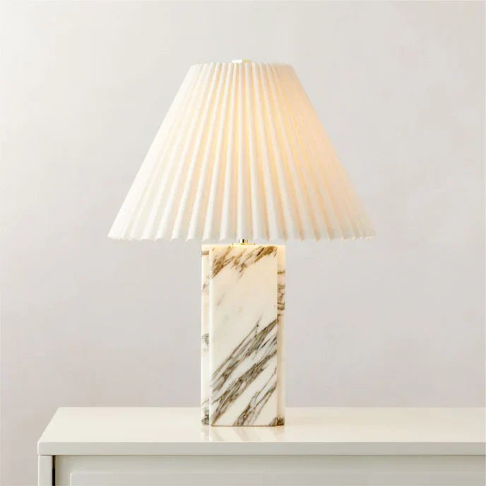 Luxury Marble Table Lamp for Bedroom Decor