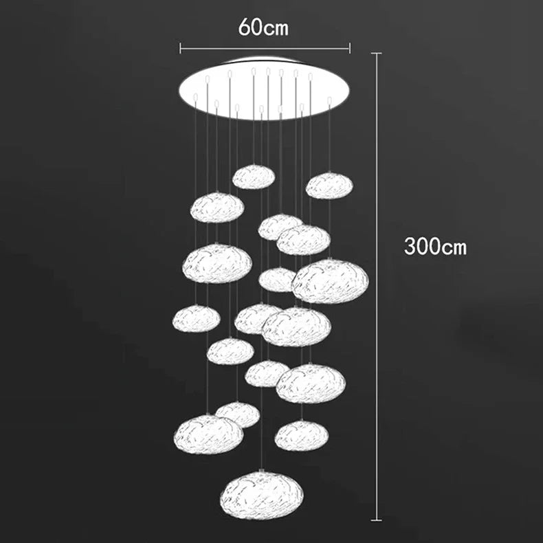 Eighteen light version drawn with a 60 cm plate and a 300 cm drop