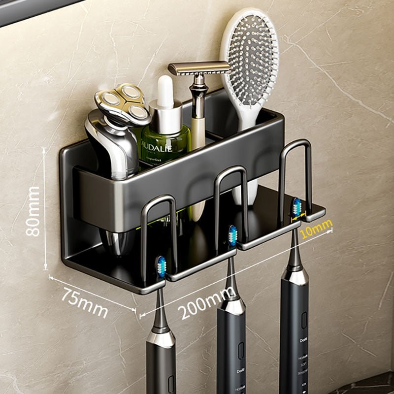 Bathroom organizer holding lotion and small toiletries